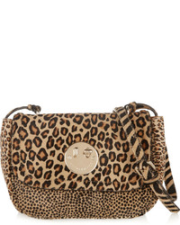 Leopard Suede Crossbody Bag