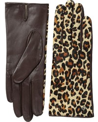 Leopard Suede Gloves