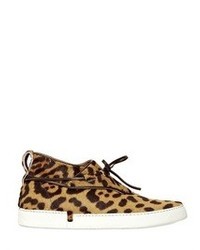 Leopard Suede Low Top Sneakers