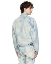 Seekings Blue Bleached Denim Jacket