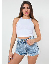 american apparel high waisted jean shorts
