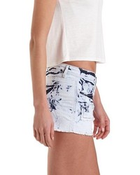 Charlotte Russe Bleached Patched Low Rise Shorts