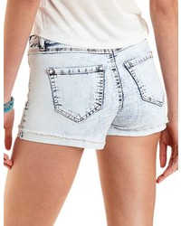 Charlotte Russe Embroidered Patch High Waisted Denim Shorts