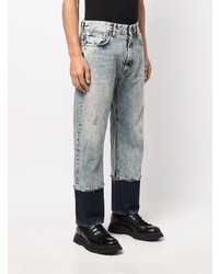 Just Cavalli Acid Wash Straight Leg Jeans