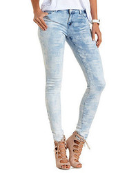 Charlotte Russe Madras Patchwork Skinny Jeans