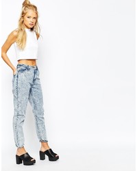 Acid wash cheap boyfriend jeans