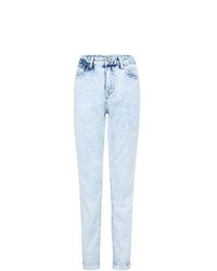 Women's Light Blue Acid Wash Jeans by New Lookastic