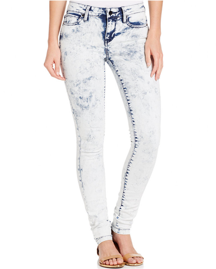 Calvin Klein Jeans Acid Wash Skinny Jeans Electric Wash, $89 | Macy's | Lookastic