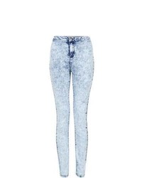Exclusives New Look Light Blue Acid Wash Denim Disco Jeans