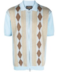 Light Blue Argyle Polo