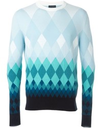 Light Blue Argyle Sweater