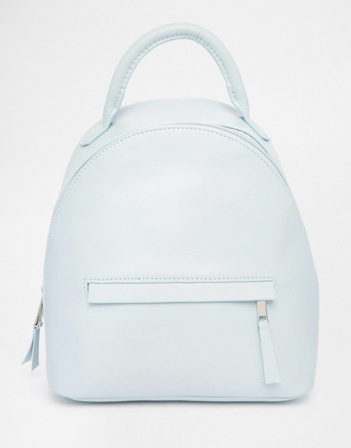 light blue mini backpack