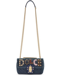 Dolce & Gabbana Dolce And Gabbana Blue Velvet Lucia Bag