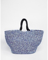 French Connection Woven Beach Bag