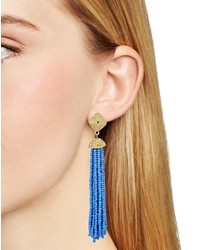 Aqua Leslie Tassel Drop Earrings 100%