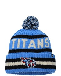 '47 Light Blue Tennessee Titans Bering Cuffed Knit Hat With Pom At Nordstrom