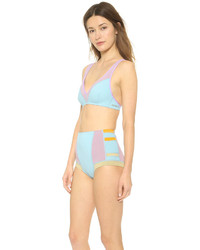 Cynthia Rowley Colorblock Triangle Bikini Top