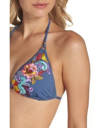 Nanette Lepore Dazed Denim Vixen Bikini Top
