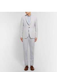 Paul Smith Blue Soho Slim Fit Linen Blend Suit Jacket