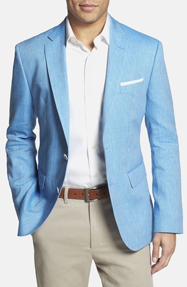 hugo boss light blue suit