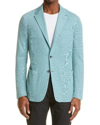 Canali Jersey Sport Coat In Blue At Nordstrom