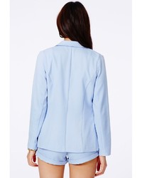 Missguided Tiffany Premium Blazer In Powder Blue