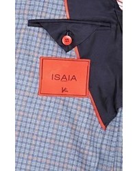 Isaia Plaid Gregory Sportcoat Blue