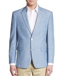 Tommy Hilfiger Regular Fit Chambray Linen Cotton Sportcoat