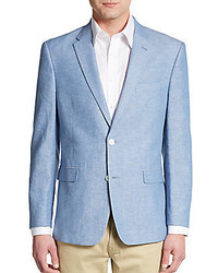 Tommy Hilfiger Regular Fit Chambray Linen Cotton Sportcoat