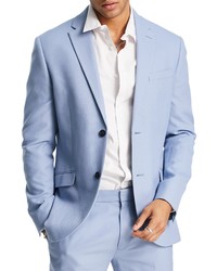 Topman Skinny Fit Textured Suit Jacket In Light Blue At Nordstrom