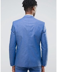 Asos Slim Suit Jacket In Blue