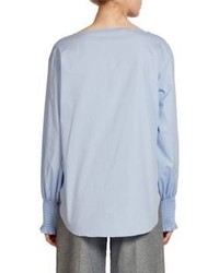 Cédric Charlier Cedric Charlier Cotton Smocked Blouse