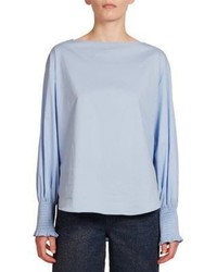 Cédric Charlier Cedric Charlier Cotton Smocked Blouse