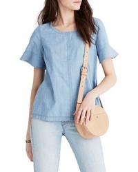 Madewell Chambray Tie Back Top