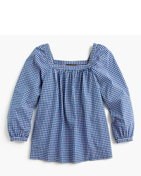 J.Crew Tall Penny Top In Gingham