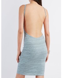 Charlotte Russe Ribbed Open Back Bodycon Dress