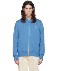 Ps By Paul Smith Blue Organic Cotton Bomber Jacket