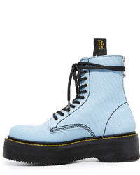 R 13 R13 Canvas Stack Boots