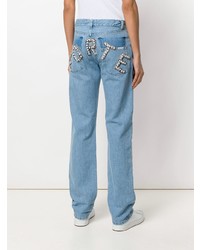 Forte Dei Marmi Couture Embellished Back Boyfriend Jeans