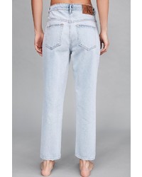 Calvin Klein For Uo Cult Girlfriend Ankle Jean Light Marble Blue