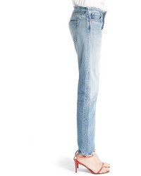 Saint Laurent Frayed Waistband Boyfriend Jeans Size 28 Blue
