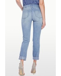 NYDJ Tanya Boyfriend In Premium Lightweight Denim With Sequin Cuff Detail