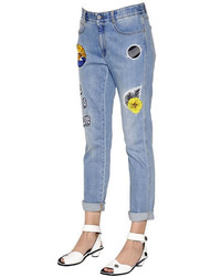 Stella McCartney Skinny Boyfriend Patches Denim Jeans