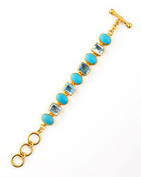 Dina Mackney Turquoise Blue Topaz Bracelet
