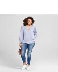 A New Day Plus Size Long Sleeve Blouse A New Day Light Blue