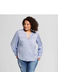 A New Day Plus Size Long Sleeve Blouse A New Day Light Blue