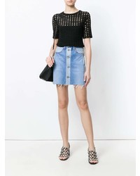 RE/DONE X Levis High Waisted Button Front Mini Skirt