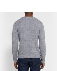 Gant Rugger Mlange Cable Knit Cotton Sweater