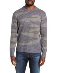 Michael Bastian Michl Bastian Camo Intarsia Regular Fit Sweater