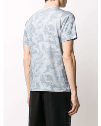 Stone Island Camouflage Print Logo Embroidered T Shirt